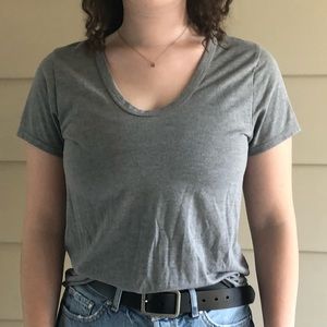Gray Topshop Short Sleeve Shirt